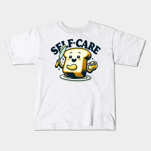 Toasty Self-Care - Bread's Spa Day Kids T-Shirt